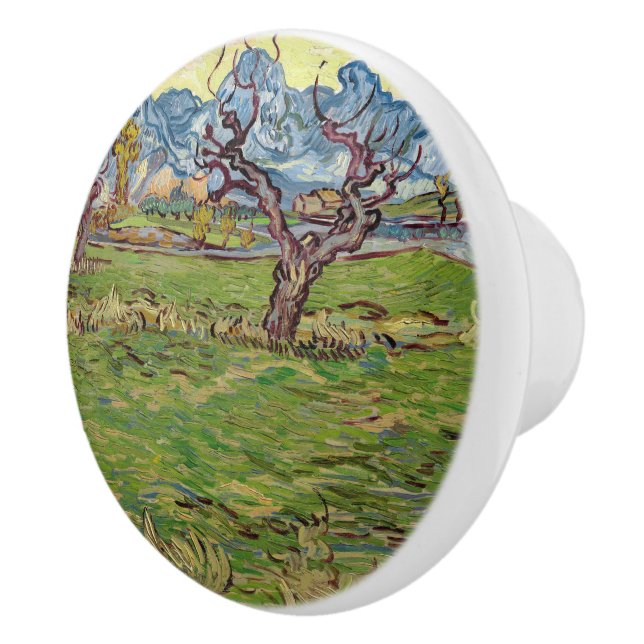 Fields near the Alpilles Vincent van Gogh  Ceramic Knob (Right)
