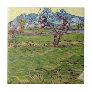 Fields near the Alpilles Vincent van Gogh Ceramic Tile