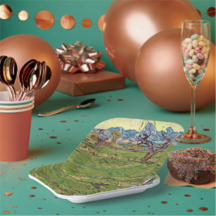Fields near the Alpilles Vincent van Gogh Paper Plate