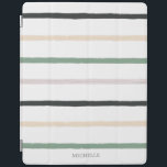 Fields of Dreams | Monogram iPad Smart Cover<br><div class="desc">Our Fields of Dreams collection features modern watercolor illustrations and layout coupled with handwritten custom script and elegant fonts. Floral illustrations in creme, blush and succulent green are very modern and elegant as are backgrounds in same colours. This collection has items that go past wedding suite and transfer to personal...</div>