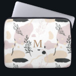 Fields of Dreams | Monogram Laptop Sleeve<br><div class="desc">Our Fields of Dreams collection features modern watercolor illustrations and layout coupled with handwritten custom script and elegant fonts. Floral illustrations in creme, blush and succulent green are very modern and elegant as are backgrounds in same colours. This collection has items that go past wedding suite and transfer to personal...</div>