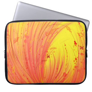 Fields of golden fire  laptop sleeve
