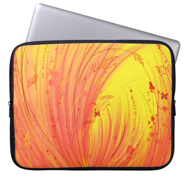 Fields of golden fire  laptop sleeve (Front)