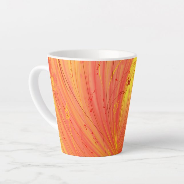 Fields of golden fire  latte mug (Left Angle)