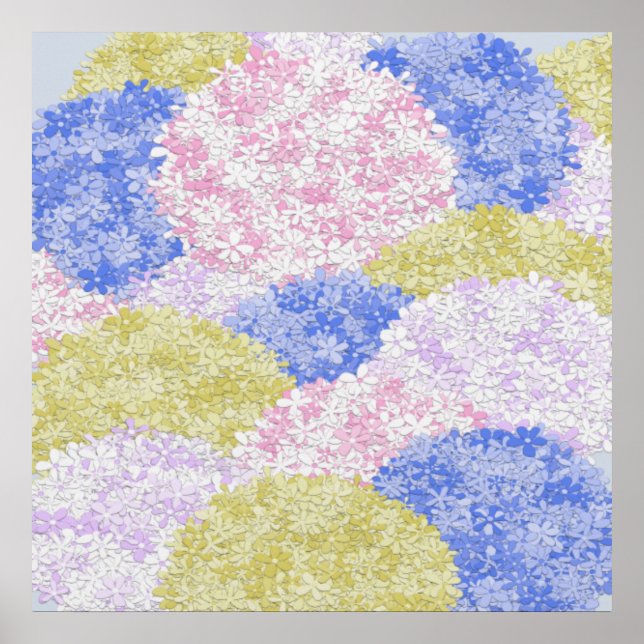 Fields Of Hydrangeas Print (Front)