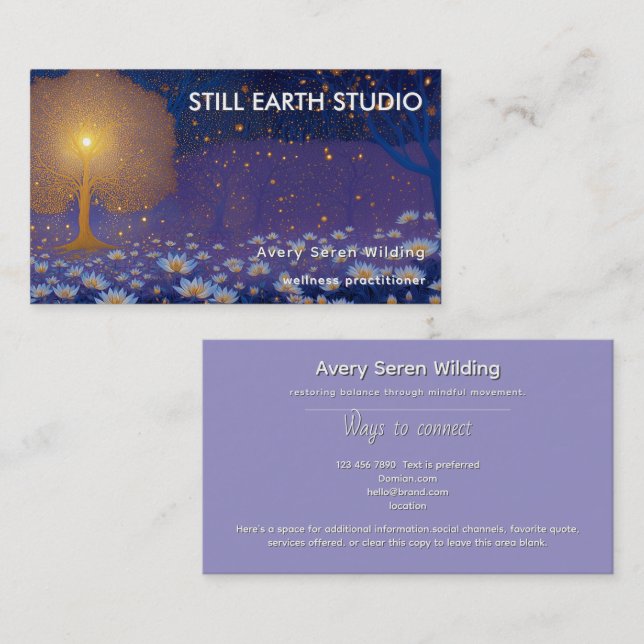 Fields of Inner Light | Tree of Life Business Card (Front/Back)