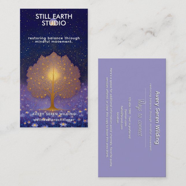 Fields of Inner Light | Tree of Life Business Card (Front/Back)