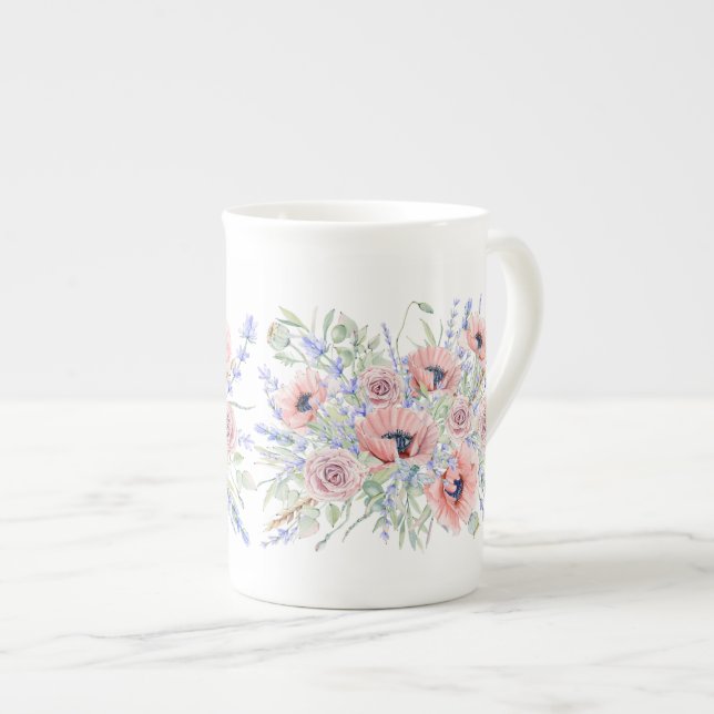 Fields of Provence Bouquet Bone China Mug (Front Right)
