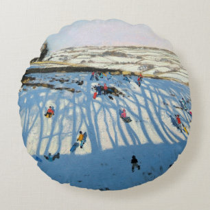 Fields of Shadows Monyash Derbyshire Round Cushion