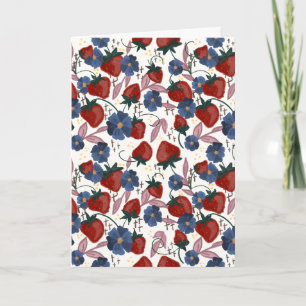 Fields of Strawberries  Card