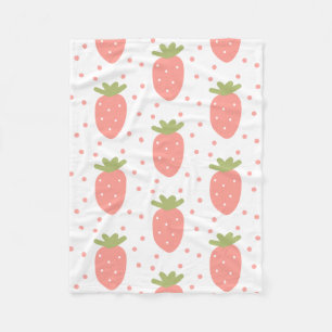 Fields of Strawberries Fleece Blanket