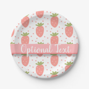 Fields of Strawberries Paper Plate