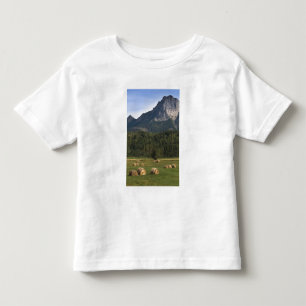 Fields with bailed hay, Alberta, Canada Toddler T-Shirt