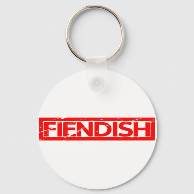 Fiendish Stamp Key Ring (Front)