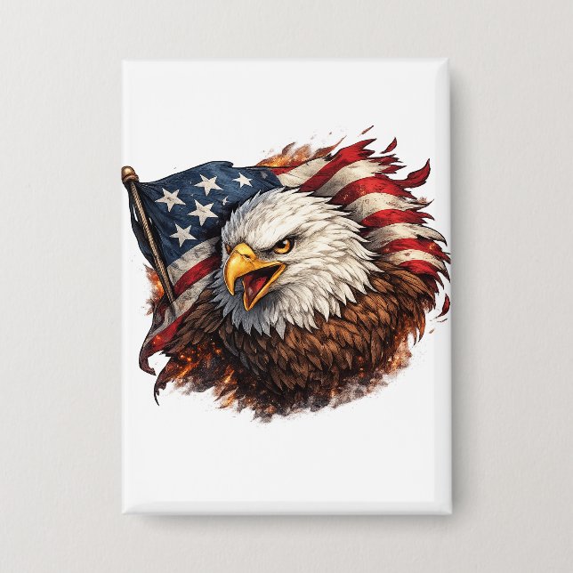 Fierce American Eagle – Patriotic Power Design (Front)