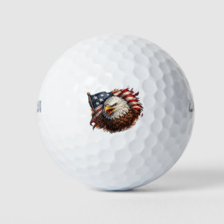 Fierce American Eagle – Patriotic Power Design Golf Balls