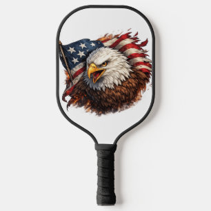 Fierce American Eagle – Patriotic Power Design Pickleball Paddle