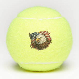 Fierce American Eagle – Patriotic Power Design Tennis Balls