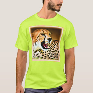 "Fierce and Fiery Cheetah Design". Buy Now T-Shirt