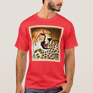 "Fierce and Fiery Cheetah Design". Buy Now T-Shirt