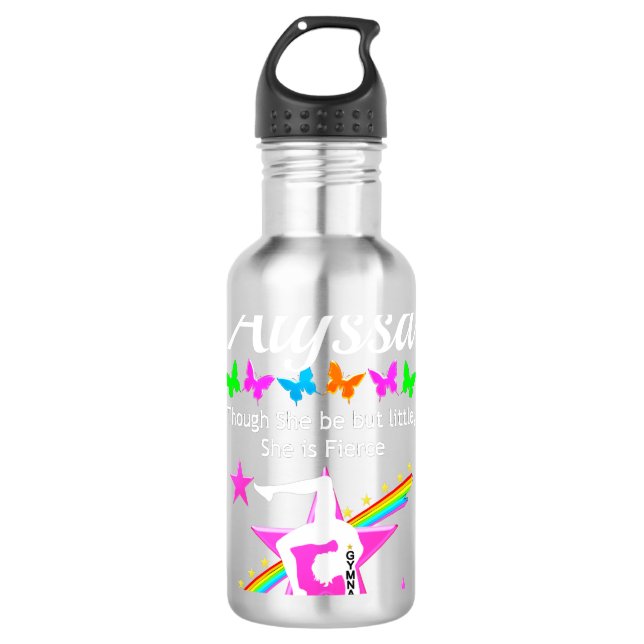 FIERCE AND MIGHTY GYMNAST PERSONALIZE WATER BOTTLE (Front)