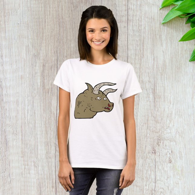 Fierce Angry Bull Head Rustic Wild Animal  T-Shirt (Creator Uploaded)