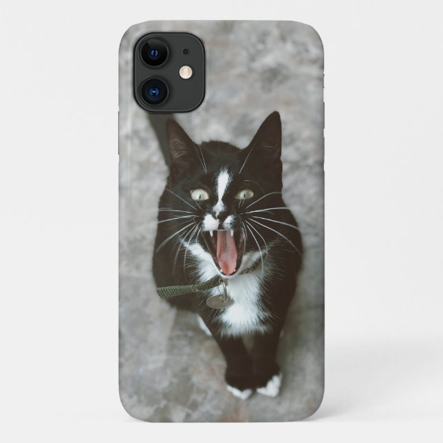 Fierce Angry Cat Phone Case - Bold and Edgy Design (Back)