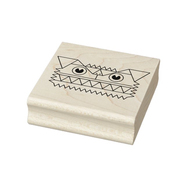 Fierce, Angry Dog Wood Art Stamp (Stamp)
