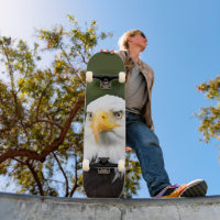 Fierce Bald Eagle Head Patriotic Skateboard Deck