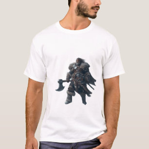 Fierce Barbarian Warrior with Ancient Axe T-Shirt