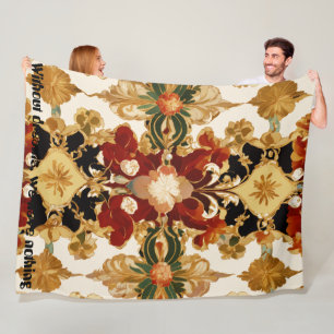 Fierce Baroque Pearl & Floral Art - 60"X80  Fleece Blanket