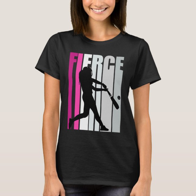 Fierce Baseball Birthday Colourful Base Run Practi T-Shirt (Front)