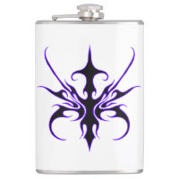 Fierce Black and Purple Tribal Line Art