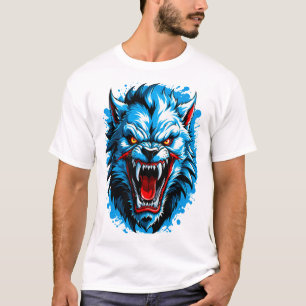 Fierce Blue Werewolf T-Shirt
