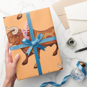 Fierce Bull Wrapping Paper