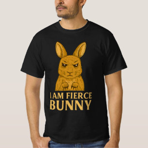 Fierce Bunny – Funny Angry Rabbit Attitude Design T-Shirt