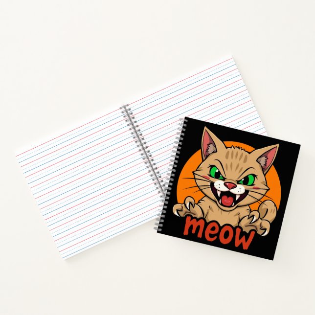 Fierce Cat Notebook (Inside)