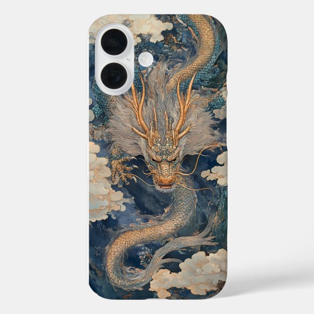 Fierce Chinese Dragon in Bold Oriental Aesthetics Case-Mate iPhone Case (Back)
