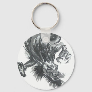 Fierce Chinese Dragon Keychain