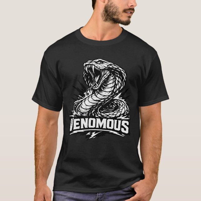 Fierce Cobra VENOMOUS King Cobra  Streetwear T-Shirt (Front)