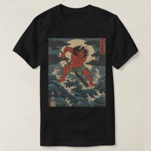 Fierce Demon Warrior – Japanese Oni Club T-Shirt