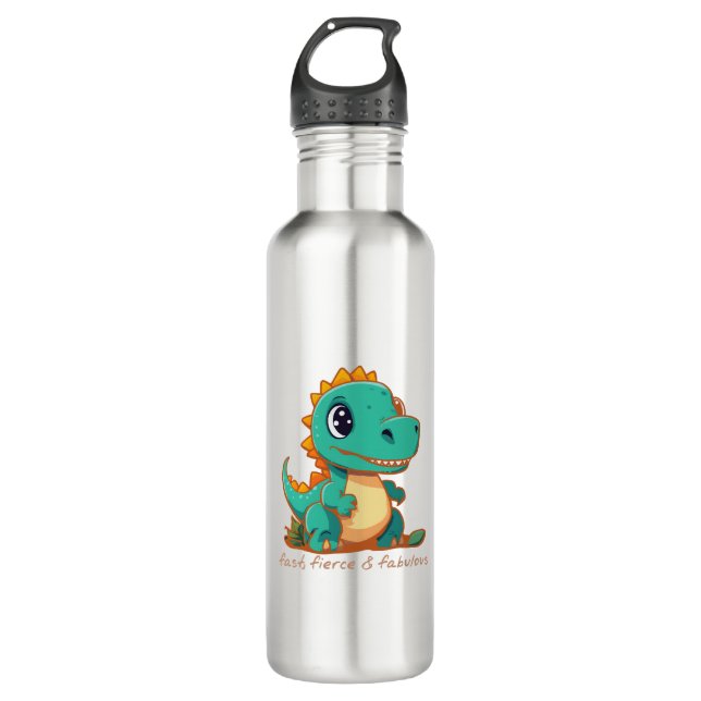 Fierce Dinosaurs 710 Ml Water Bottle (Front)