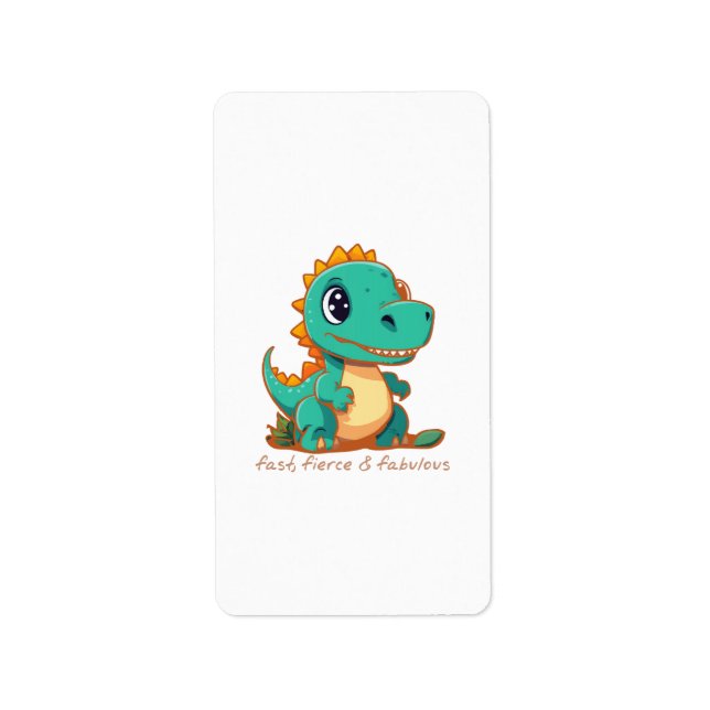 Fierce Dinosaurs Label (Front)
