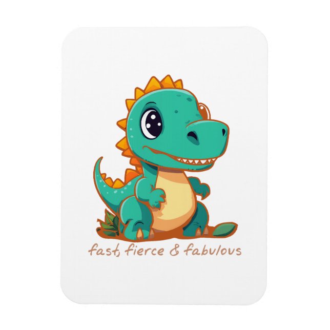 Fierce Dinosaurs Magnet (Vertical)