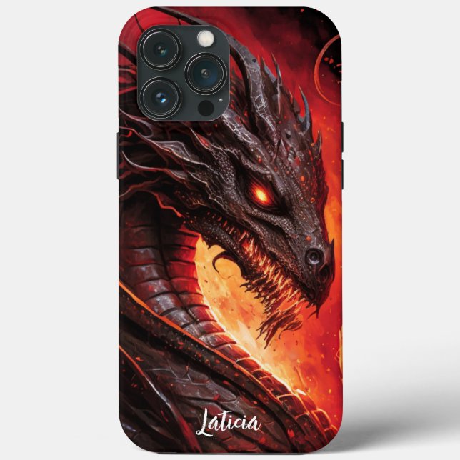 Fierce Dragon and Fire Case-Mate iPhone Case (Back)