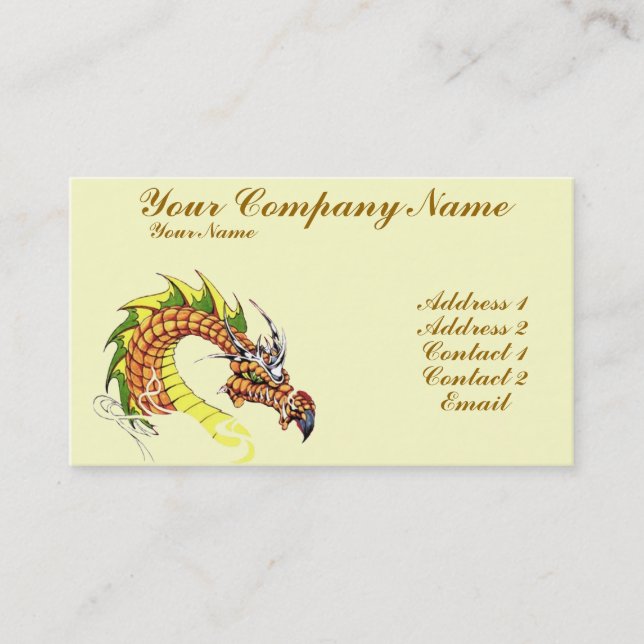 Fierce Dragon Business Card (Front)
