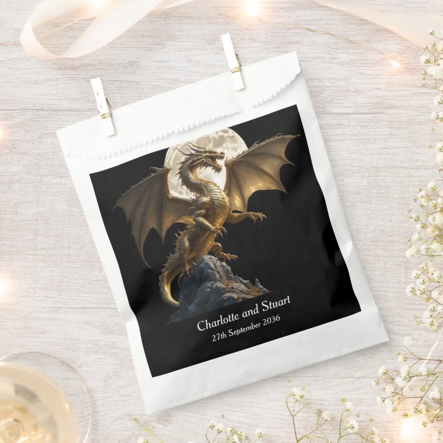 Fierce Dragon Rearing Favour Bag (Clipped)