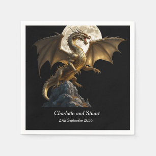Fierce Dragon Rearing Napkin