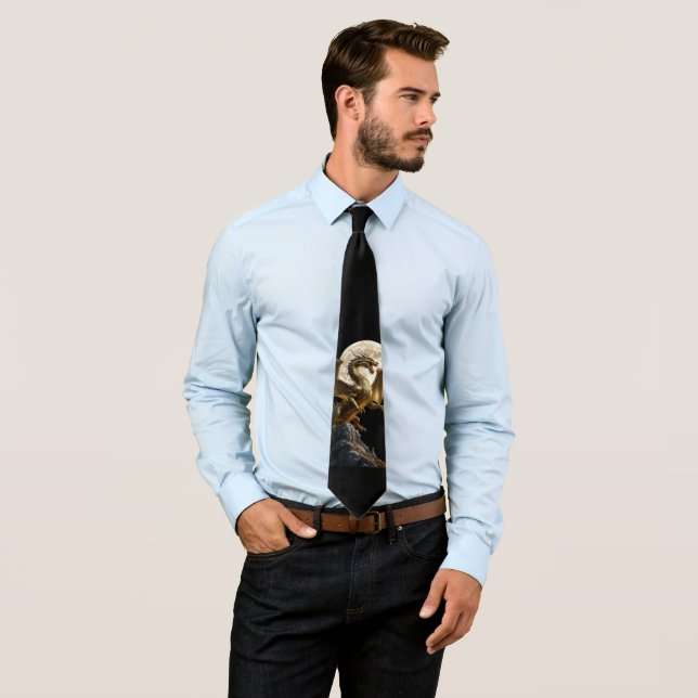 Fierce Dragon Rearing Tie (In Situ)