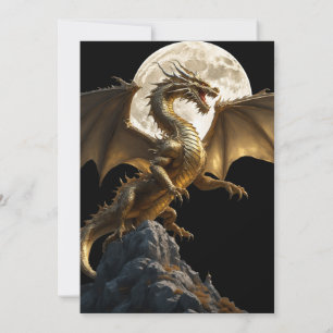 Fierce Dragon Rearing Wedding  Invitation